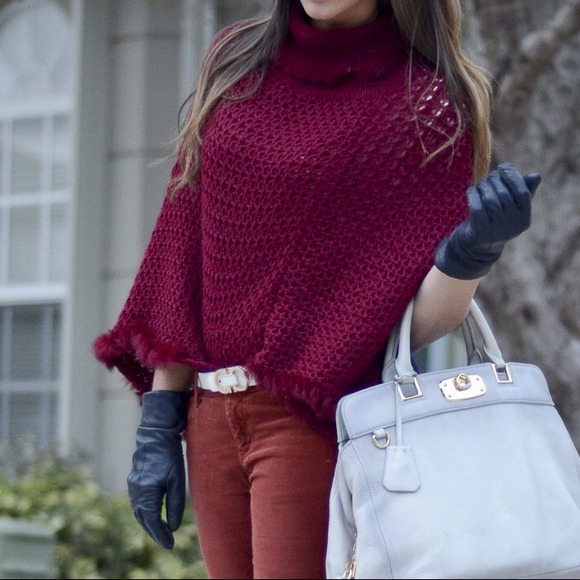 Vintage Fall Fringe Poncho