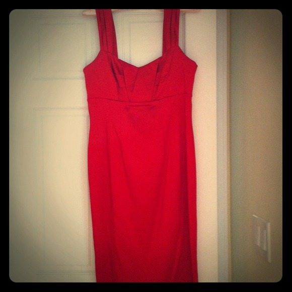 REDUCED Calvin Klein red satin party dress
