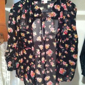 Flower sheer cover up