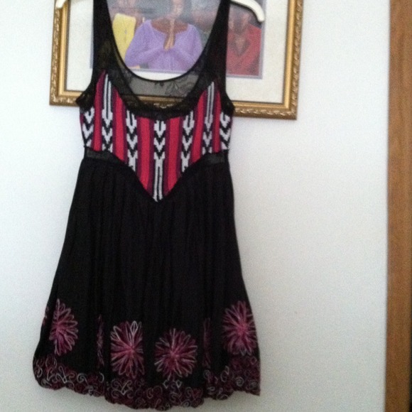 Black an flowers dress