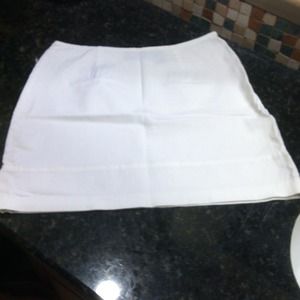 White and teal express skirt