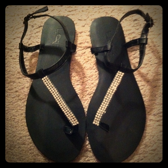 💛*SOLD*Sparkle black sandals