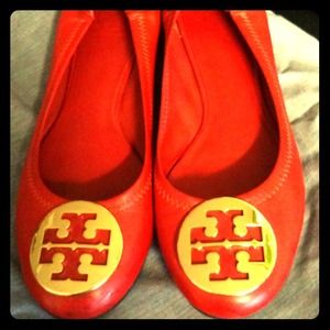 Tory Burch Shoes - RESERVED Tory Burch red flats Tory Burch Shoes - RESERVED Tory Burch red flats