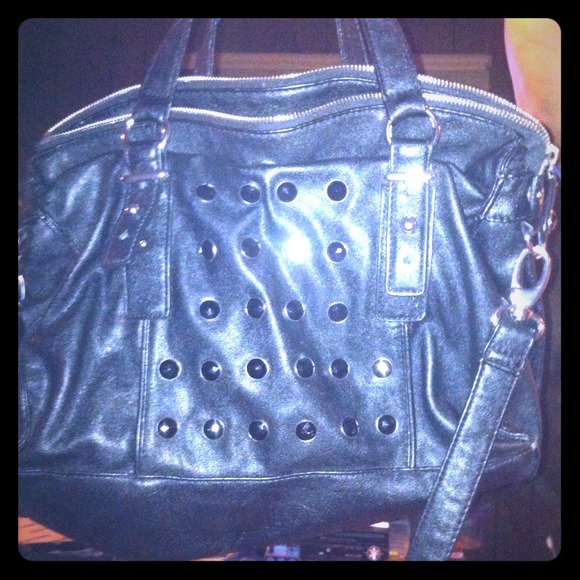 Black rhinestone bag