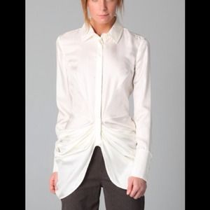 L.A.M.B. silk draped shirt size 4 super cute