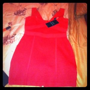 Pink party dress with gold zipper