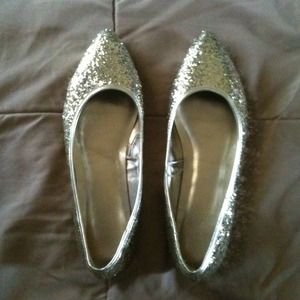 Forever 21 Gold Glitter Flats