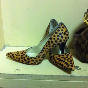 🏁SOLD🏁 Mohair animal print pumps