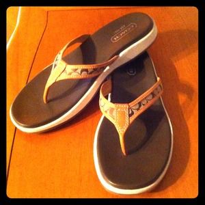 Reserved for @annettebetts20 Coach Flip Flops