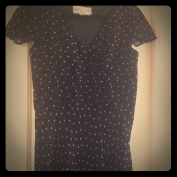 SOLD/black with pink polka dots dress @brittnipaul