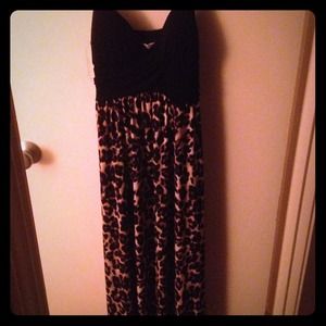 Cheetah Print Maxi Dress.