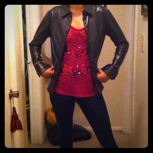 **Reserved @christinea17*Leather shirt/jacket.