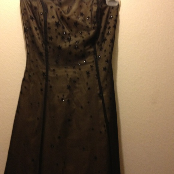 Black with gold underlay dress size 7/8