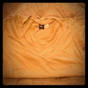 Basic light olive green vneck t.