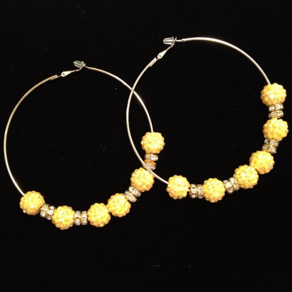 💥JUST REDUCED!💥 Yellow Pop Hoops! - Picture 1 of 1