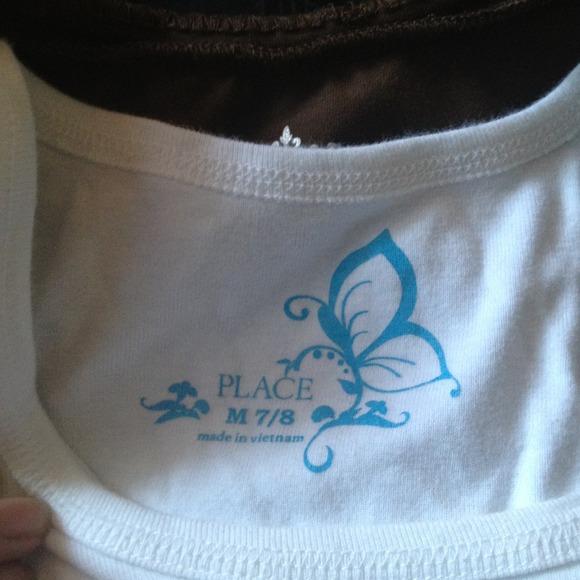 Little Girl's tank top with Brown sewn on Vest - Picture 4 of 4