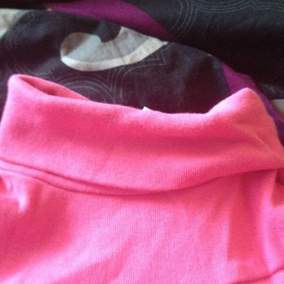 Little Girl's Pink Turtleneck w/ runched top - Picture 3 of 3
