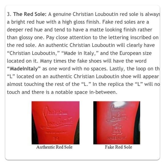 👠👠How to spot 👀 a fake Christian Louboutin👠👠 - Picture 3 of 4