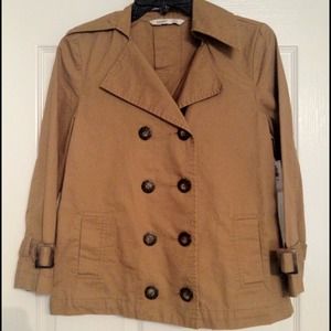 NWT Tan cropped pea coat
