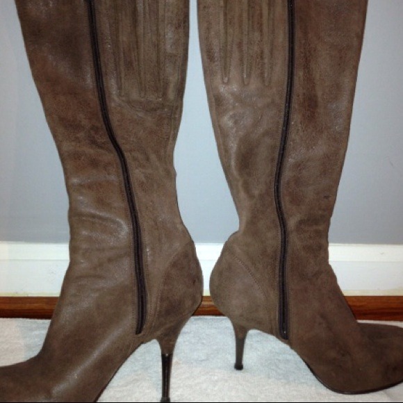 Diesel Knee Length Suede Boots