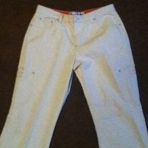 White and orange pants size 7