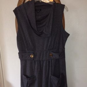 Charcoal grey sweater dress