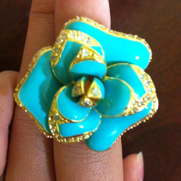 Bansri ring (turquoise blue)