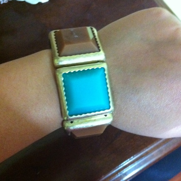 Antique gold statement bracelet