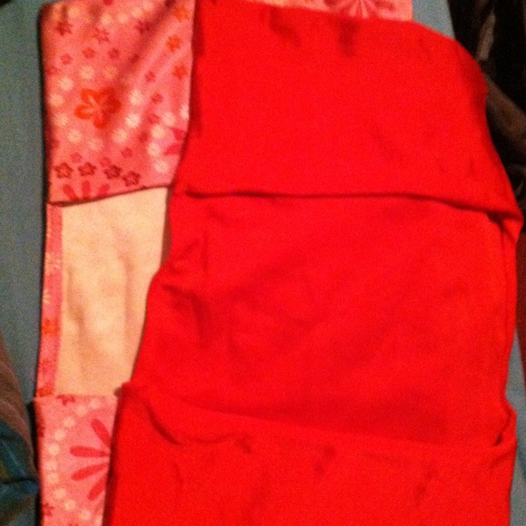 Pink and red book covers.