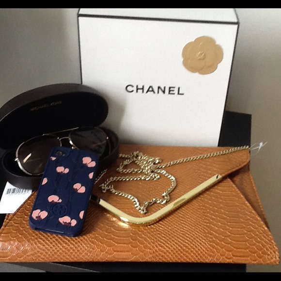 💋💋Steve Madden Clutch -Cognac - Picture 3 of 4