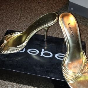 BEBE gold shoes