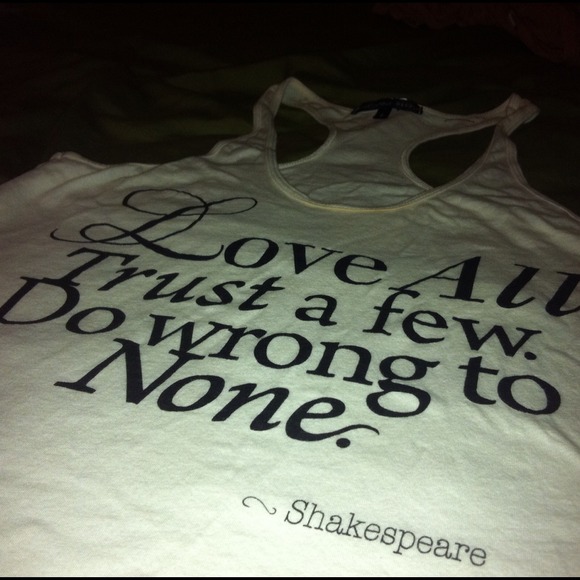 Shakespeare Quote Tank Top