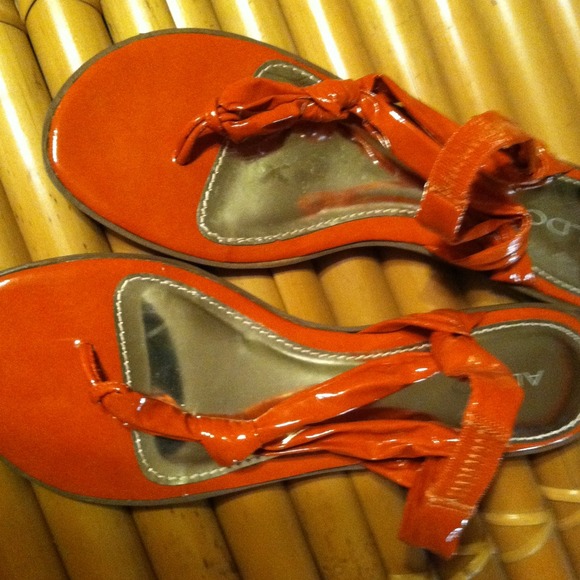 ❤Sold❤Orange patent sandal