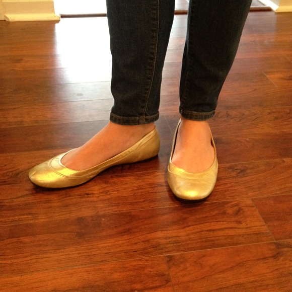 Gianni Bini gold ballet slipper