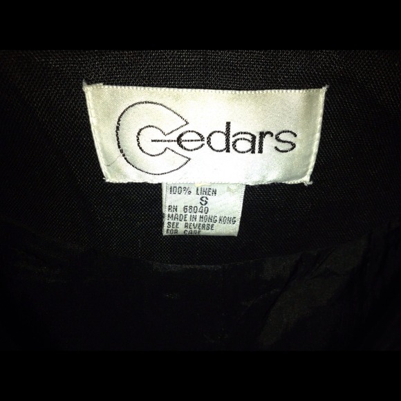 "*SOLD**Cedars" Black Blazer size S - Picture 2 of 3