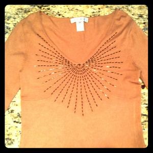 Nine West bronze beaded top