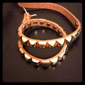 Orange studded bracelet