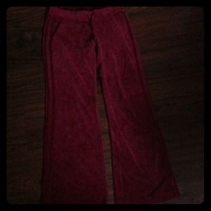 Express red velour pants