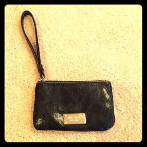 Black lace printed Wristlet