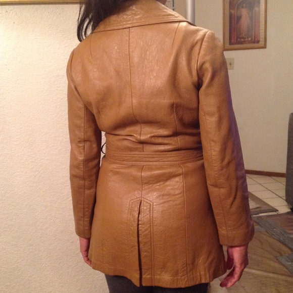 1970 leather mini trench - Picture 3 of 4