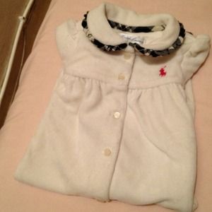 Ralph Lauren white velour coverall