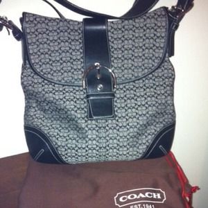 Large Coach Shoulder Bag (black)