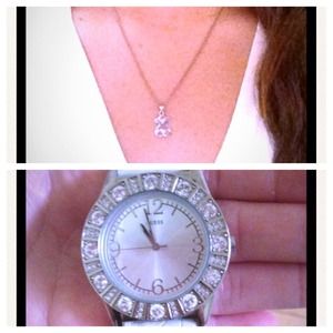 Tous necklace and guess crystal watch