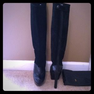 Fendi boots. Leather & suede. 6inch heel. Size 38