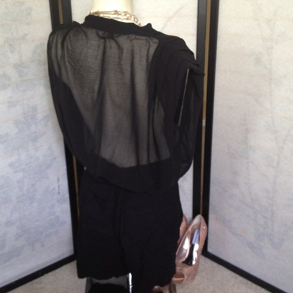 RESERVE Fora Sexy Sheer Chiffon Black Romper Large - Picture 4 of 4