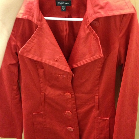 Red satin blazer jacket
