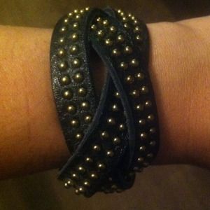 ON HOLD.  Leather studded bracelet