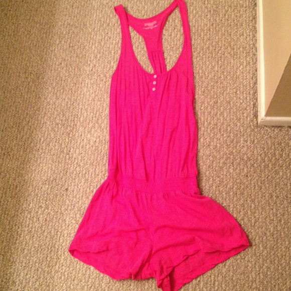 Bright hot pink romper