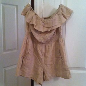 Ruffle Tan Romper