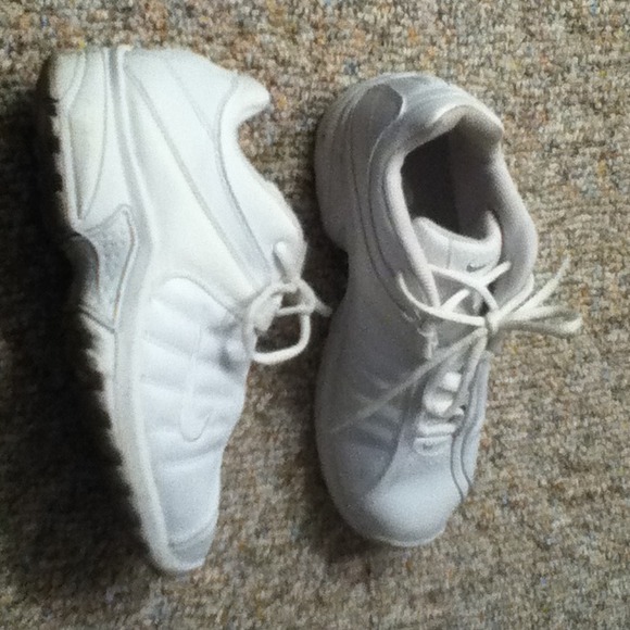 White NIKES! 7 youth. Lightly worn.
